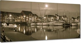 Festmények 180x90 Kikötő-Fotó szépia