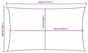 vidaXL kék téglalap alakú oxford-szövet napvitorla 2 x 4,5 m