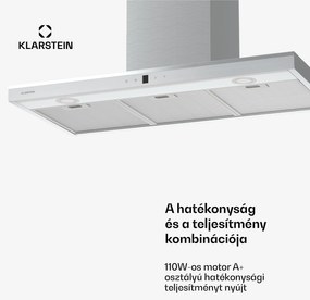 Klarstein Auriana páraelszívó, Környezeti fény, 700 m³/h, WiFi, Touch, LED