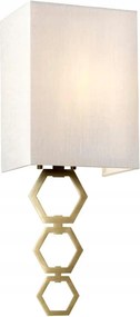 Fali lámpa modern dekoratív sárgaréz lámpaernyővel 17 cm Elstead