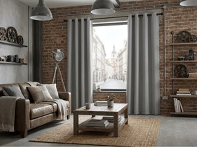 Függöny OXFORD LIGHT 140x250 cm, világosszürke Felfüggesztés: Hullámos sínszalag