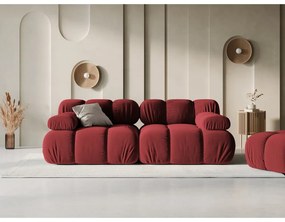 Piros bársony kanapé 188 cm Bellis – Micadoni Home