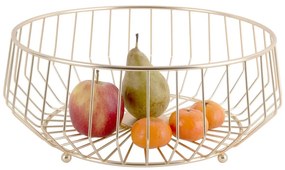 Linea aranyszínű fém gyümölcskosár, ø 34 cm - PT LIVING