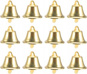 Karácsonyi csengettyűk kézműves karácsonyfadíszek 24db-os arany szín