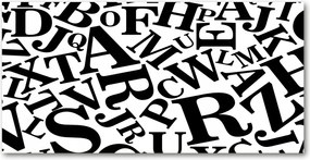 Fotótapéta falra edzett üveg Ábécé 140x70