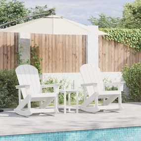 Kerti lounge szett 3 pcs Fehér HDPE