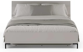 Franciaágy 160 cm Demandaron (taupe + silverjack tölgy) (ágyráccsal)  (tárolóhellyel). 1116818