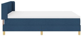 Kék Box Spring Ágy Matrac - 160 x 200 cm - Szövet