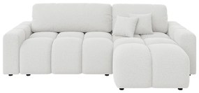 Fehér kinyitható sarokkanapé (variálható) Luki – Ropez