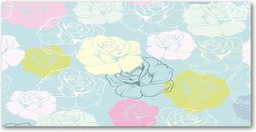 Üvegpanel konyhába Rózsa 100x50 cm Ragasztó