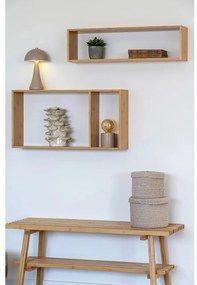 Natúr színű többszintes bambusz fali polc 70 cm Ember – House Nordic