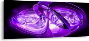 Lila fraktálos kép (120x50 cm)