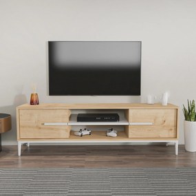 TV szekrény Eslem - Oak, White