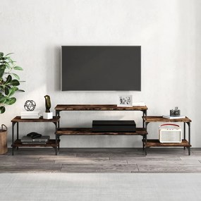 füstös tölgy színű szerelt fa TV-szekrény 197x35x52 cm