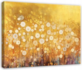 Vászonkép Absztrakt Arany Mezei Virágok A Nappali Hálószobájába 40x30