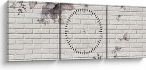A fal egy képe és a csokor (órával) (90x30 cm)