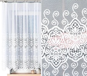 Jacquard mintás függöny 018495 magasság 150cm, fehér színben (méterenként)