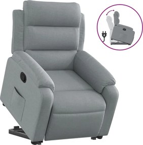 vidaXL világosszürke szövet felállást segítő dönthető fotel