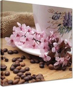 Vászonkép 30x30 Cseresznyevirágos csésze