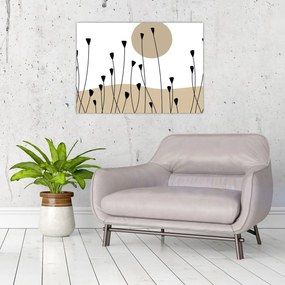 Üveg kép - Grafikus rét N⁰2 (70x50 cm)