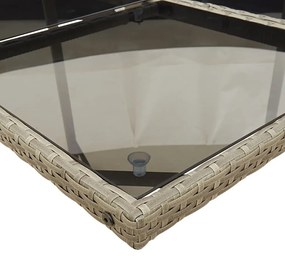 vidaXL 15 részes szürke polyrattan kerti étkezőgarnitúra párnákkal