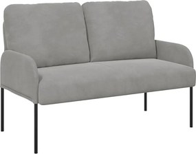vidaXL Kanapék párnával 110cm Világosszürke Furnér
