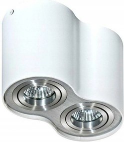 Mennyezeti spotlámpa, felületre szerelhető AZzardo Bross 2 fehér/alumínium AZ0784 Gu