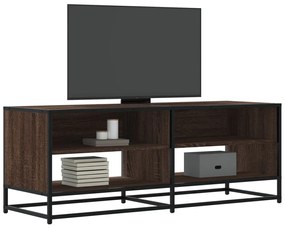 barna tölgy színű szerelt fa és fém TV-szekrény 120,5x40x46 cm