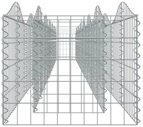 íves horganyzott vas gabion magaságyás 600x50x50 cm