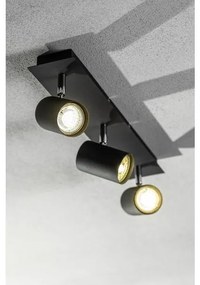 Lámpa Mennyezeti lámpatest VENETO, IP20, max. 20W, 3 x GU10, kör, fekete