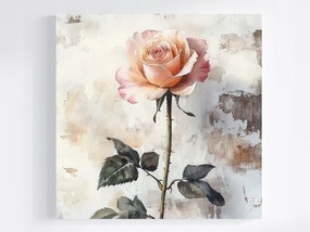 Vászonkép Canvas Fal Természet Virág Vörös Rózsa Kert 80x80