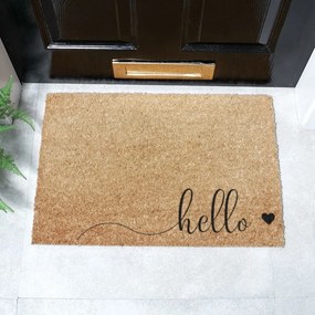 Kókuszrost lábtörlő 40x60 cm Hello Scribble – Artsy Doormats