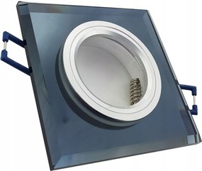 Üveg lámpatest halogén led négyzet üveg +gu10