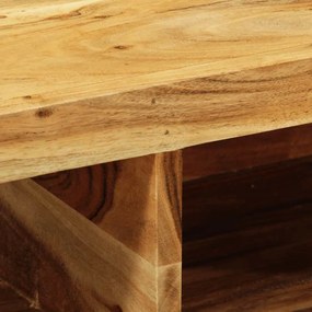 tömör akácfa falra szerelhető TV-szekrény 60x30x19 cm