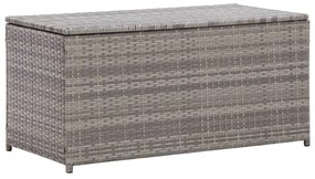 vidaXL szürke polyrattan kerti tárolóláda 100 x 50 x 50 cm