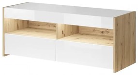 TV asztal/szekrény Gubi 01 (artisan tölgy + fényes fehér). 1048398