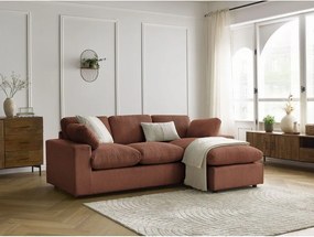 Narancssárga kordbársony sarokkanapé Belair – Bobochic Paris