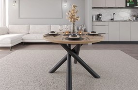Kerek étkezőasztal 110 cm Ossla (artisan tölgy). 1116740