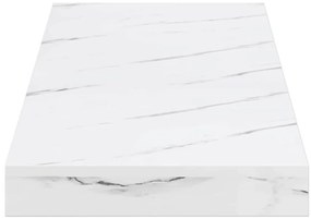 vidaXL Falpolc tárolóval 4 pcs Fehér márvány 50 x 23 x 4 cm Faanyag