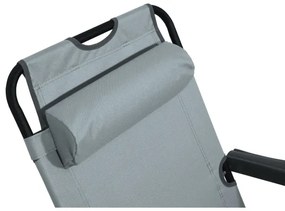 Összecsukható állítható szék szürke/fekete