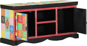 vidaXL TV szekrény Sokszínű 100 x 35 x 50 cm Tömör Mangófát