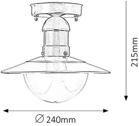 Rabalux 8763 - Kültéri lámpa OSLO 1xE27/60W