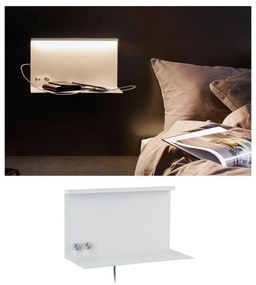 Paulmann 78919 - LED/4,5W Dimmelhető lámpa polccal és USB + LED/1,6W 230V