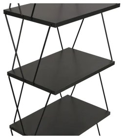 Könyvespolc BALABAN 165x48 cm antracit/fekete