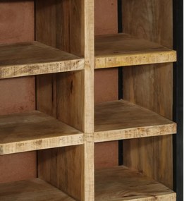 Cipőtartó 50x30x110 cm Tömör durva fa mangóból