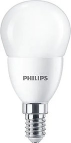 LED izzó, E14, kis gömb, P48, 7W, 806lm, 6500K, PHILIPS CorePro (PLED32)