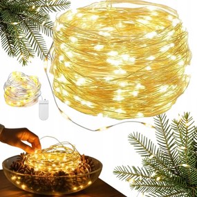 16x Led Drót Lámpák 2M 20 Db Akkumulátoros Meleg Lámpa 32m