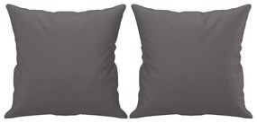 vidaXL 2 személyes szürke műbőr kanapé díszpárnákkal 140 cm
