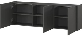 Antracitszürke TV-állvány 138x45 cm Piana – Germania