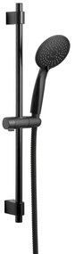 Fekete rozsdamentes acél zuhanyszett 66 cm Young – Wenko